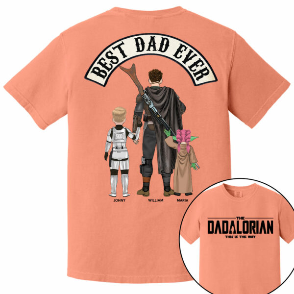 Best Dad Ever - The Dadalorian Personalized Shirt Gift For Dad - Custom Father's Day Gift - Image 12