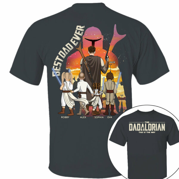 Best Dad Ever - The Dadalorian Personalized Shirt Gift For Dad - Custom Father's Day Gift Ver3 Nh00 - Image 4