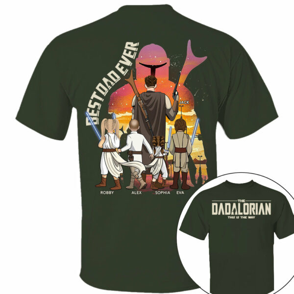 Best Dad Ever - The Dadalorian Personalized Shirt Gift For Dad - Custom Father's Day Gift Ver3 Nh00 - Image 7