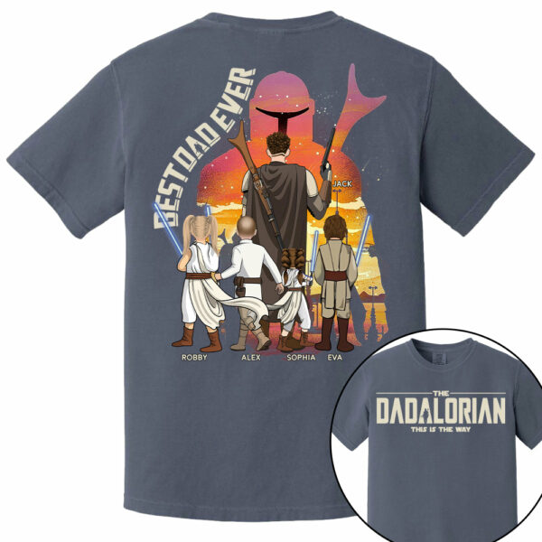 Best Dad Ever - The Dadalorian Personalized Shirt Gift For Dad - Custom Father's Day Gift Ver3 Nh00 - Image 9