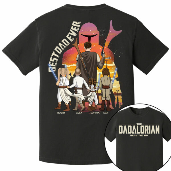 Best Dad Ever - The Dadalorian Personalized Shirt Gift For Dad - Custom Father's Day Gift Ver3 Nh00 - Image 8