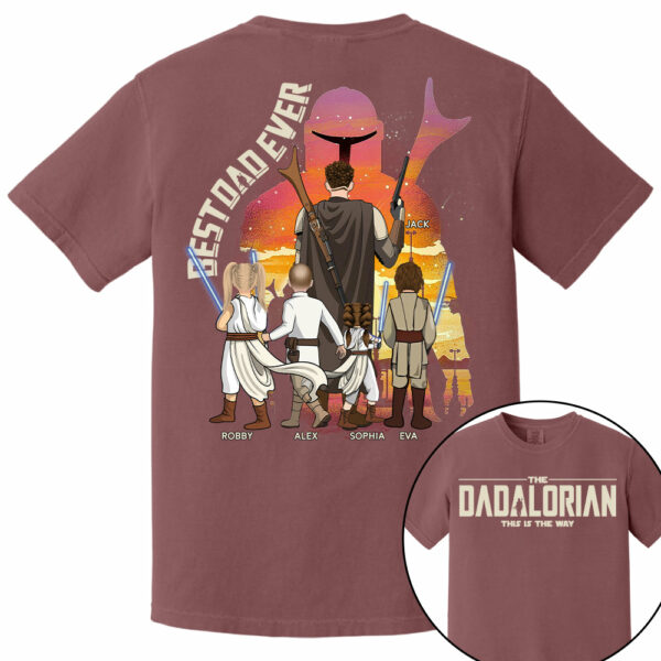 Best Dad Ever - The Dadalorian Personalized Shirt Gift For Dad - Custom Father's Day Gift Ver3 Nh00 - Image 13