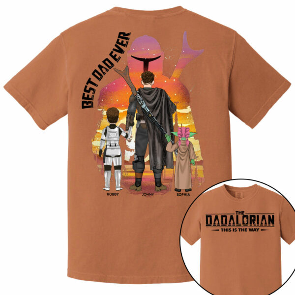Best Dad Ever - The Dadalorian Personalized Shirt Gift For Dad - Custom Father's Day Gift - Image 14