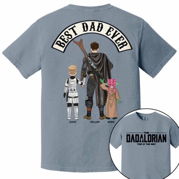 Best Dad Ever - The Dadalorian Personalized Shirt Gift For Dad - Custom Father's Day Gift - Image 15