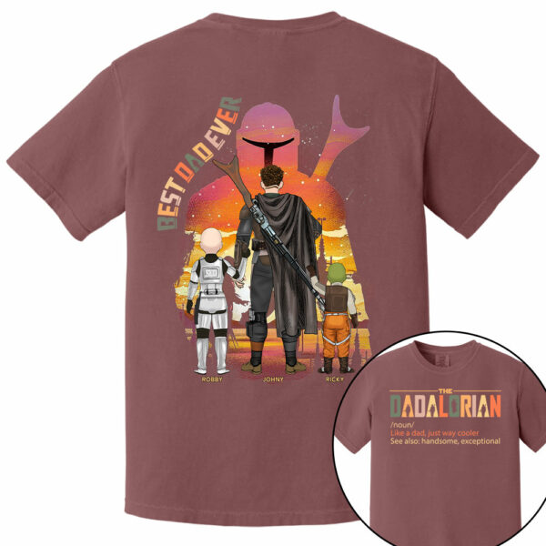 Best Dad Ever - The Dadalorian Personalized Shirt Gift For Dad - Image 8