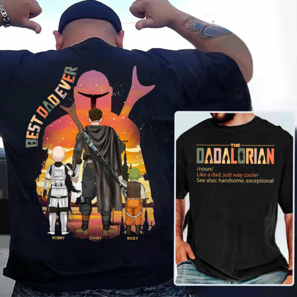 Best Dad Ever - The Dadalorian Personalized Shirt Gift For Dad