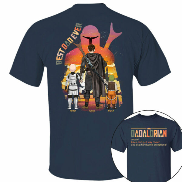 Best Dad Ever - The Dadalorian Personalized Shirt Gift For Dad - Image 5