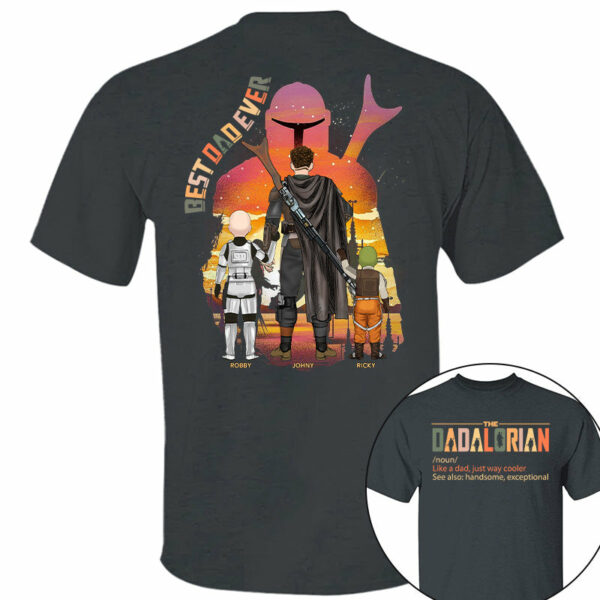 Best Dad Ever - The Dadalorian Personalized Shirt Gift For Dad - Image 4