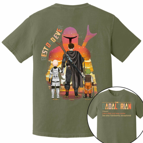 Best Dad Ever - The Dadalorian Personalized Shirt Gift For Dad - Image 9