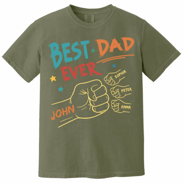 Best Dad Ever Fist Bump Shirt - Personalized Shirt For Dad Do98 - Image 11