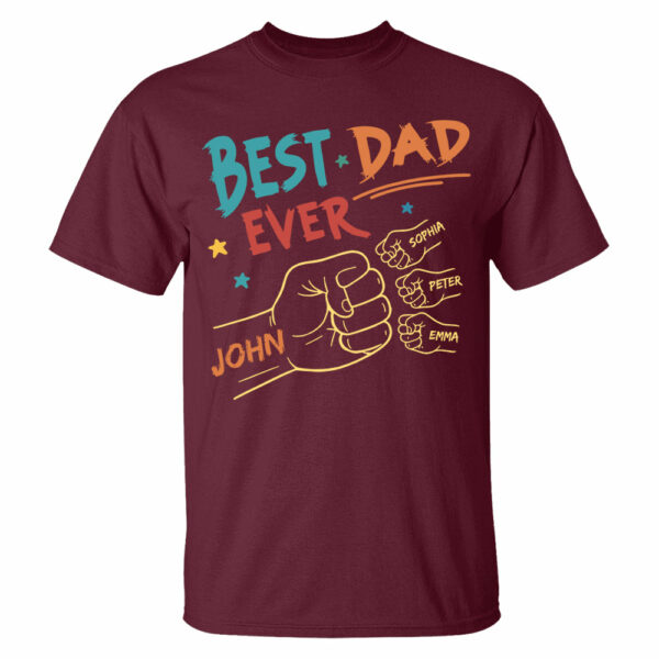 Best Dad Ever Fist Bump Shirt - Personalized Shirt For Dad Do98 - Image 6