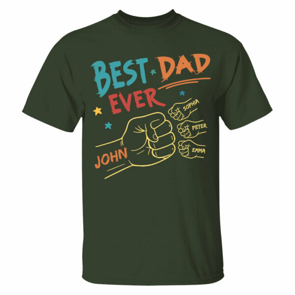 Best Dad Ever Fist Bump Shirt - Personalized Shirt For Dad Do98 - Image 4