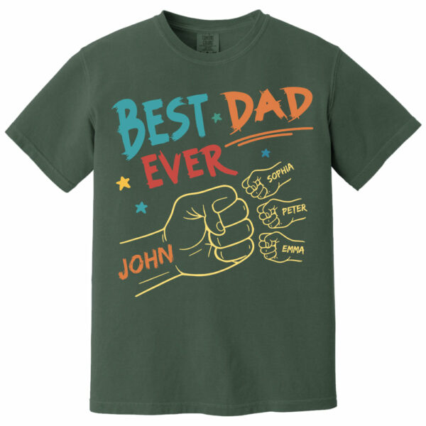 Best Dad Ever Fist Bump Shirt - Personalized Shirt For Dad Do98 - Image 12