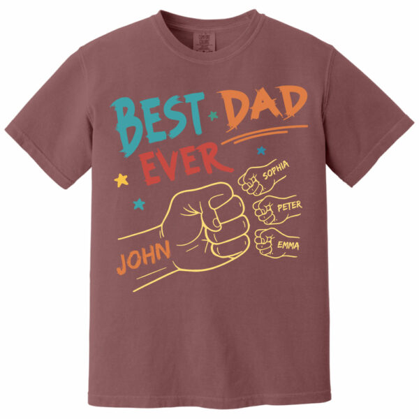 Best Dad Ever Fist Bump Shirt - Personalized Shirt For Dad Do98 - Image 13