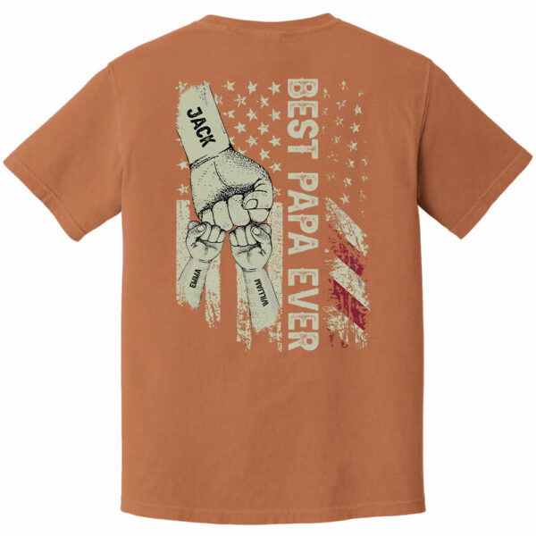 Best Dad Ever Flag, Father's Day Gift For Dad, Personalized Shirt T1807 - Image 13