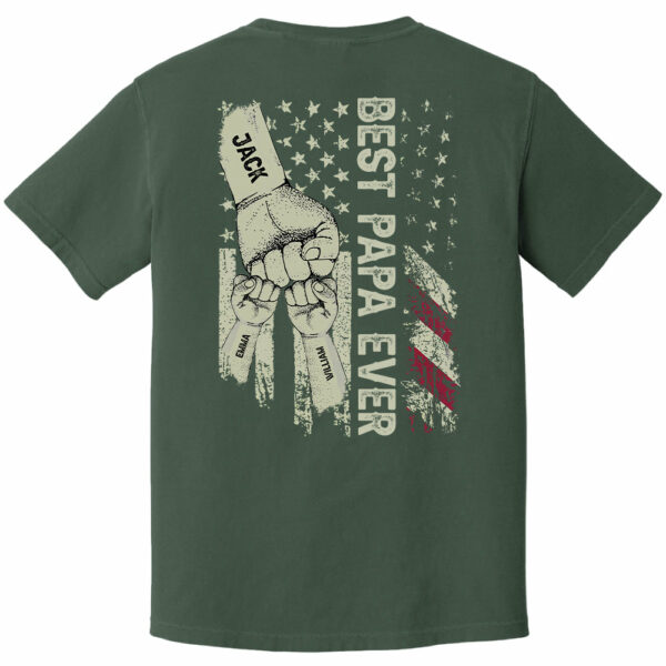 Best Dad Ever Flag, Father's Day Gift For Dad, Personalized Shirt T1807 - Image 8