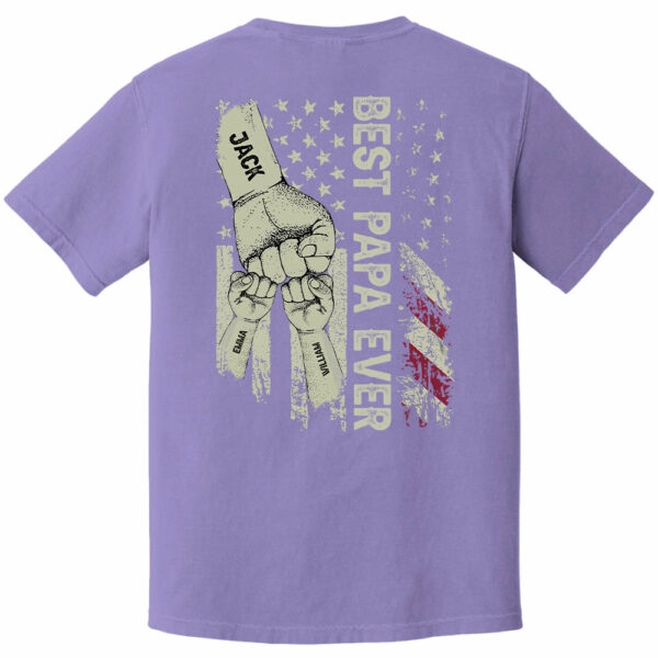 Best Dad Ever Flag, Father's Day Gift For Dad, Personalized Shirt T1807 - Image 12