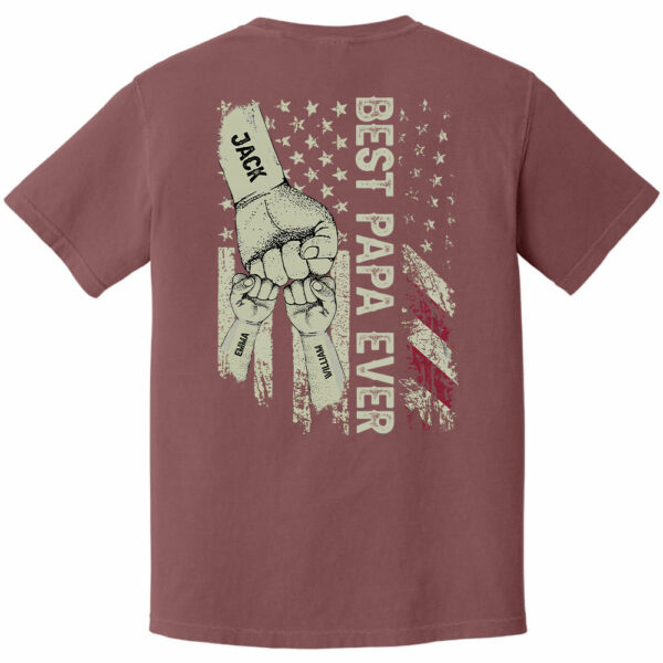 Best Dad Ever Flag, Father's Day Gift For Dad, Personalized Shirt T1807 - Image 9