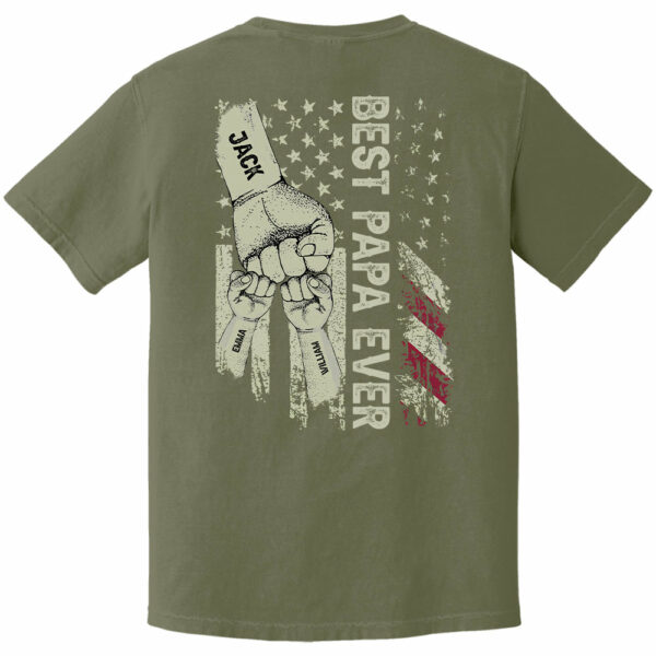 Best Dad Ever Flag, Father's Day Gift For Dad, Personalized Shirt T1807 - Image 11