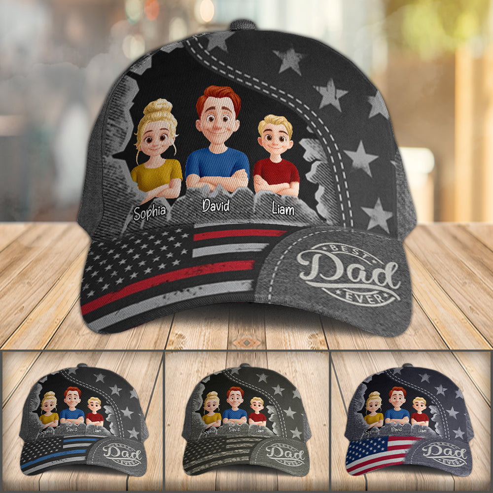 Best Dad Ever, Personalized Classic Cap, Gift For Father's Day T1807