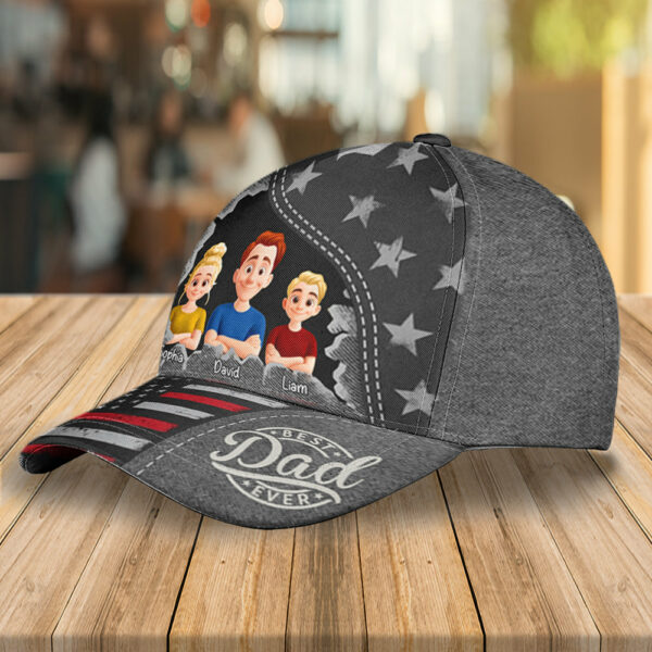 Best Dad Ever, Personalized Classic Cap, Gift For Father's Day T1807 - Image 3