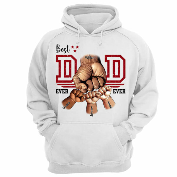 Best Dad Ever Personalized Shirt - Dad and Childs Fist Bump Custom Gift - Father's Day Best Dad Ever - Custom Name Hand Kid Names Gift - Image 11