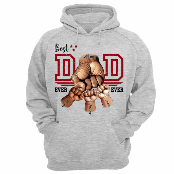 Best Dad Ever Personalized Shirt - Dad and Childs Fist Bump Custom Gift - Father's Day Best Dad Ever - Custom Name Hand Kid Names Gift - Image 12