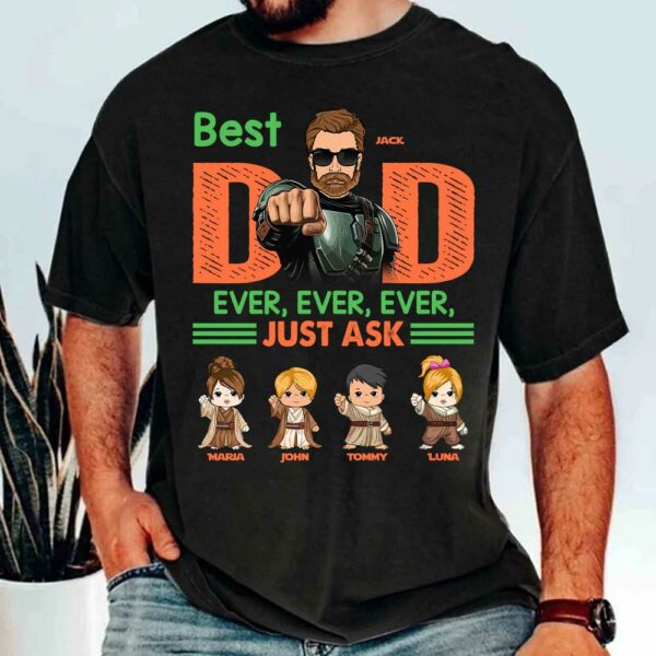 Best Dad Ever Personalized Shirt - Daddyâ€™s Team The Best Team Ever Custom Gift For Dad