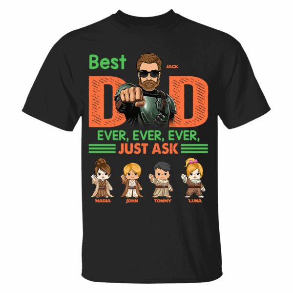 Best Dad Ever Personalized Shirt - Daddyâ€™s Team The Best Team Ever Custom Gift For Dad - Image 2