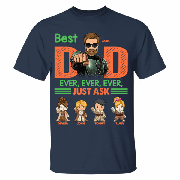 Best Dad Ever Personalized Shirt - Daddyâ€™s Team The Best Team Ever Custom Gift For Dad - Image 4