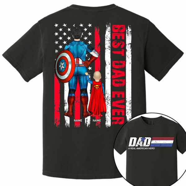 Best Dad Ever, Personalized Shirt Gift For Dad, Father's Day Gift T1807 - Image 3