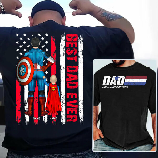 Best Dad Ever, Personalized Shirt Gift For Dad, Father's Day Gift T1807