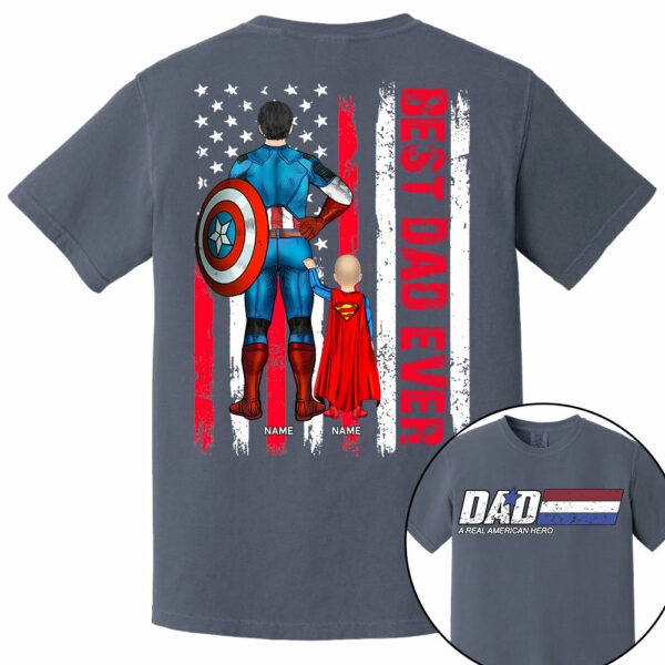 Best Dad Ever, Personalized Shirt Gift For Dad, Father's Day Gift T1807 - Image 4