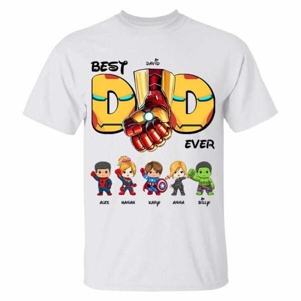 Best Dad Ever Personalized Shirt Gift For Dad Vr 2 - Image 2