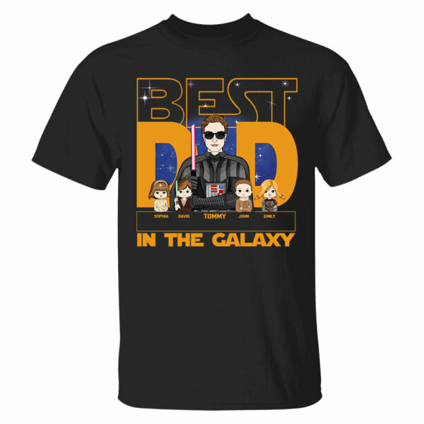 Best Dad In The Galaxy - Personalized Shirt For Dad, Custom Gift For Dad Father's Day NA04 - Image 4