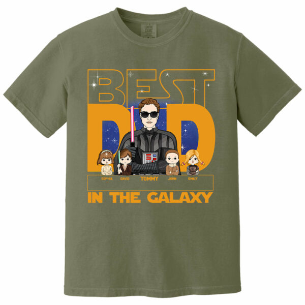Best Dad In The Galaxy - Personalized Shirt For Dad, Custom Gift For Dad Father's Day NA04 - Image 13
