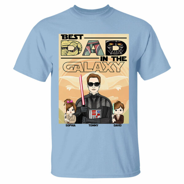 Best Dad In The Galaxy - Personalized Shirt For Dad Grandpa NA04 - Image 4