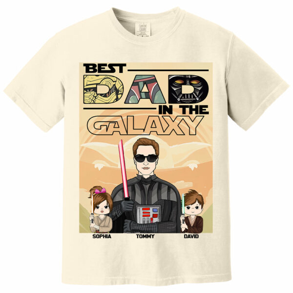 Best Dad In The Galaxy - Personalized Shirt For Dad Grandpa NA04 - Image 10