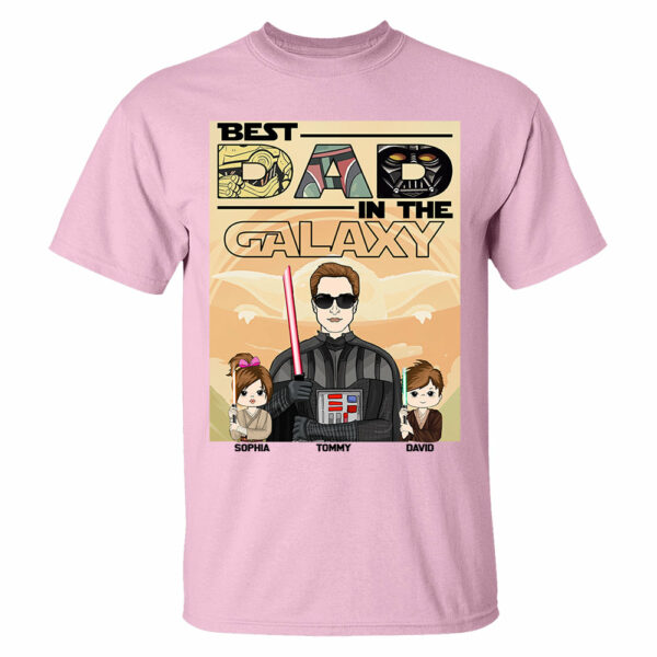 Best Dad In The Galaxy - Personalized Shirt For Dad Grandpa NA04 - Image 5