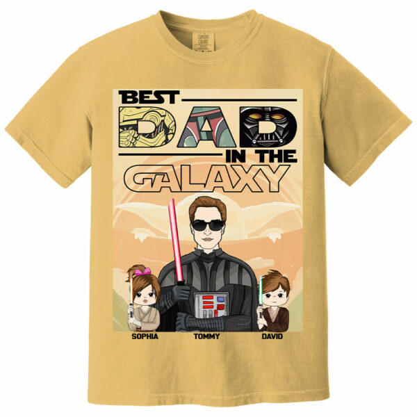 Best Dad In The Galaxy - Personalized Shirt For Dad Grandpa NA04 - Image 11