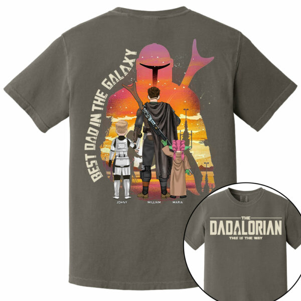 Best Dad in The Galaxy - The Dadalorian Personalized Shirt Gift For Dad - Custom Father's Day Gift 2025 - Image 10