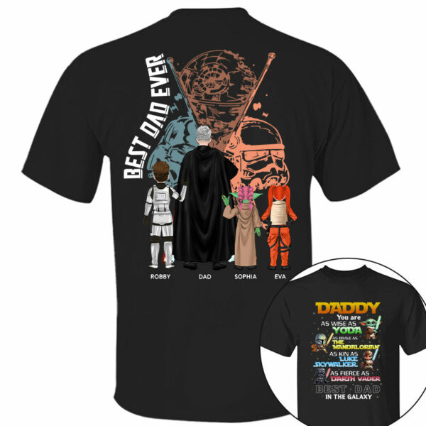 Best Dad In The Galaxy Personalized Shirt Gift For Dad - Image 3
