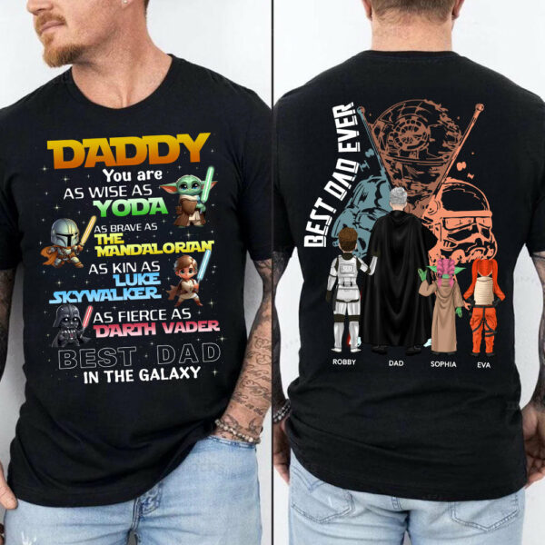 Best Dad In The Galaxy Personalized Shirt Gift For Dad