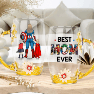 Best Mom Ever - Personalized Enamel Flower Tea Cup