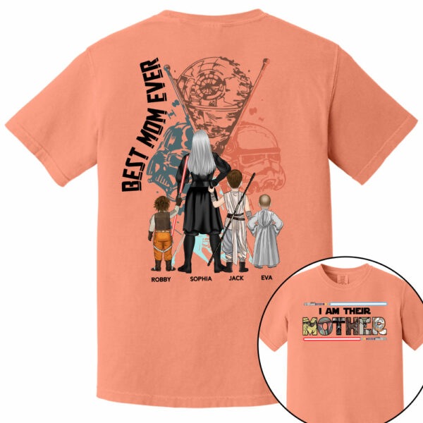 Best Mom Ever - The Momalorian Personalized Shirt Gift For Mom - Custom Mother's Day Gift 2025 - Image 15