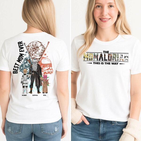 Best Mom Ever - The Momalorian Personalized Shirt Gift For Mom - Custom Mother's Day Gift 2025 vr2
