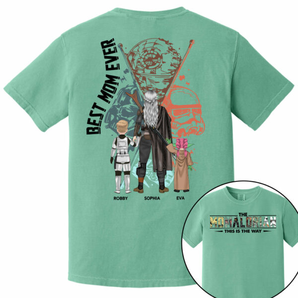 Best Mom Ever - The Momalorian Personalized Shirt Gift For Mom - Custom Mother's Day Gift 2025 vr2 - Image 9