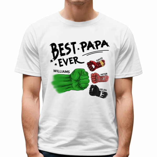Best Papa Ever Personalized Shirt - Image 2