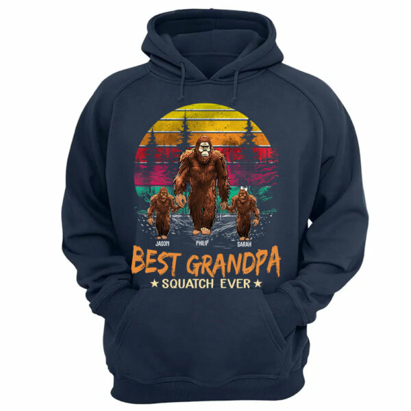 Best PaPa Squatch Ever Bigfoot - Personalized Vintage Shirt T1807 - Image 12