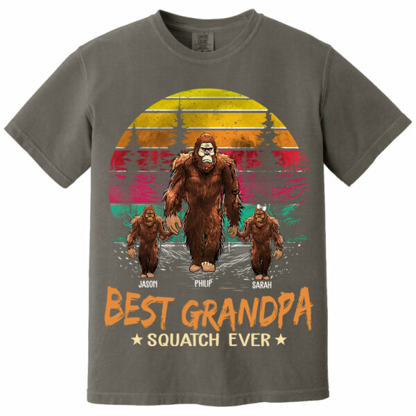 Best PaPa Squatch Ever Bigfoot - Personalized Vintage Shirt T1807 - Image 14